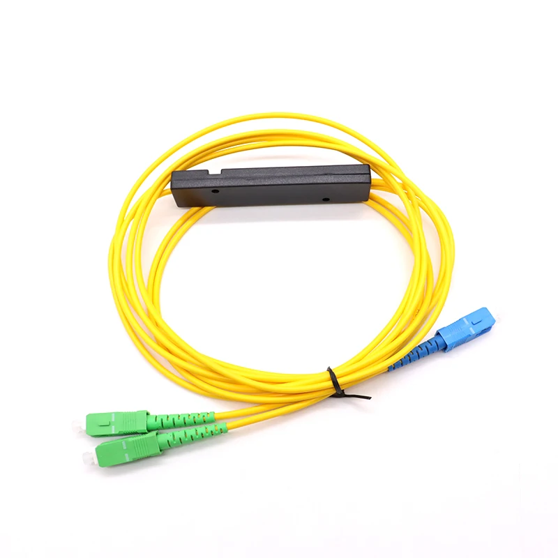 5 Pcs /Lot Fiber Optical PLC Splitter SC APC 1 : 2 SC UPC Mini steel tube type 1x2 0.9mm Fiber Opitc Splitter FTTH SC Connector