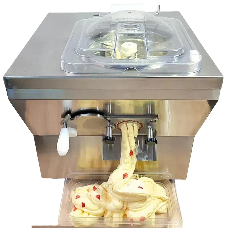 Counter 20L Large Capacity Vertical Fruits Open Ended Batch Freezer/Upright Bowl Hard Ice Cream Machine/Gelato Machine