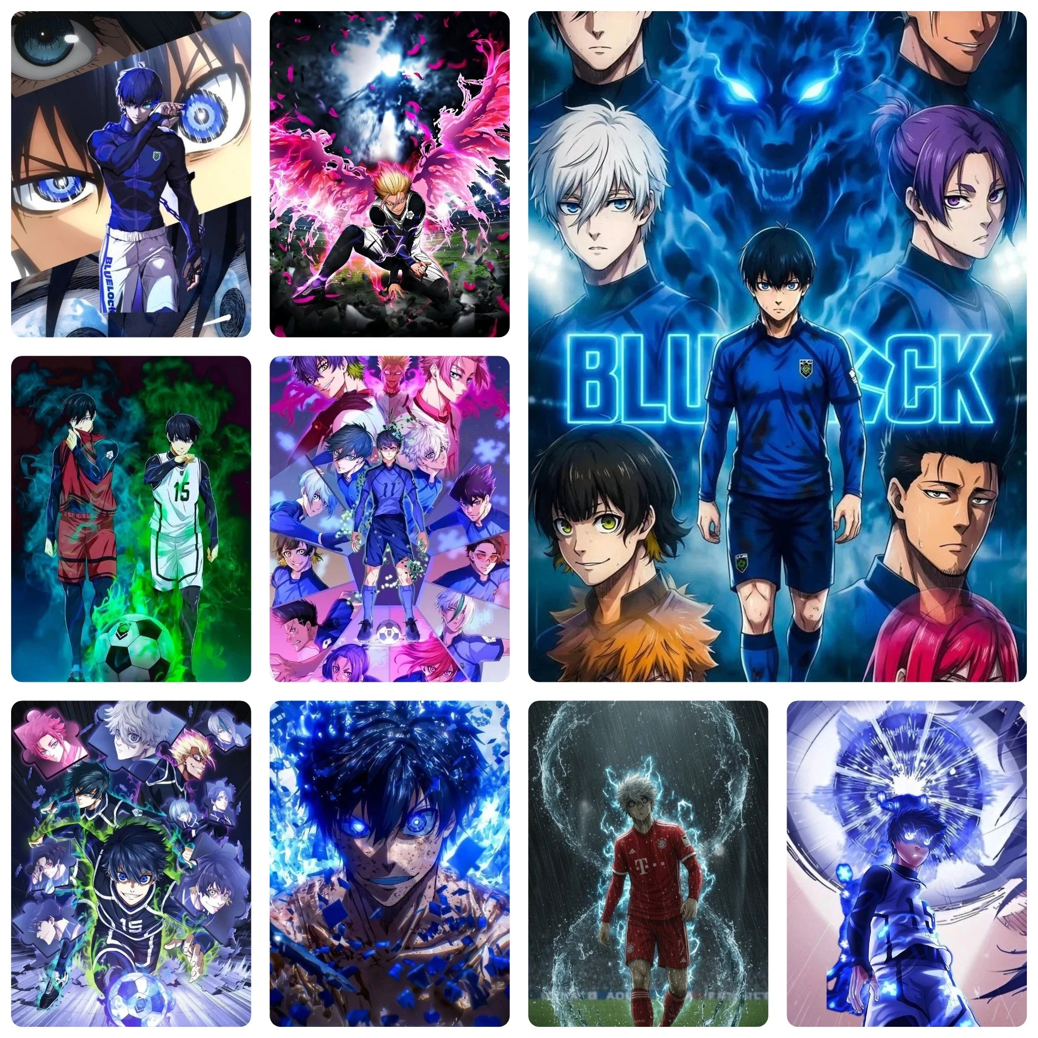 DIY Blue Lock Anime Diamond Painting, Passionate Sports Character Art Scene For Living Room Wall Decoration Exquisite Gift