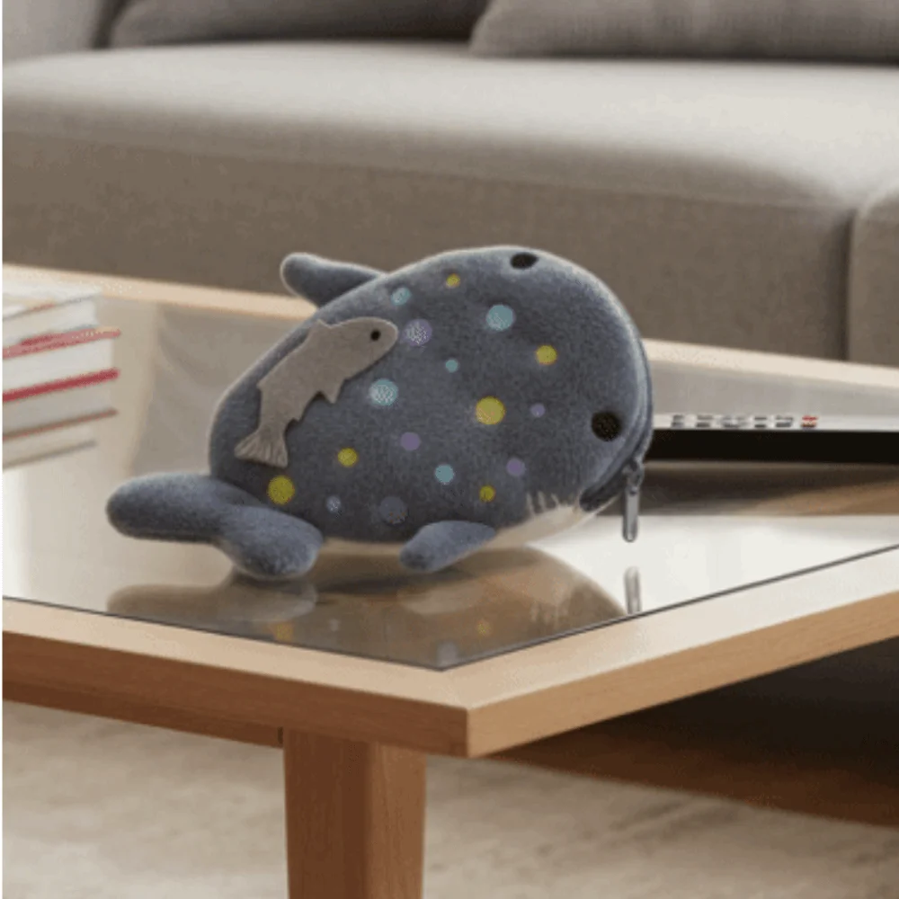 

Мини-сумка для наушников в виде мультяшной акулы, кошелек-монетница в виде акулы, подвеска-кошелек в виде животного, модный кошелек на молнии, подарки для любителей акул