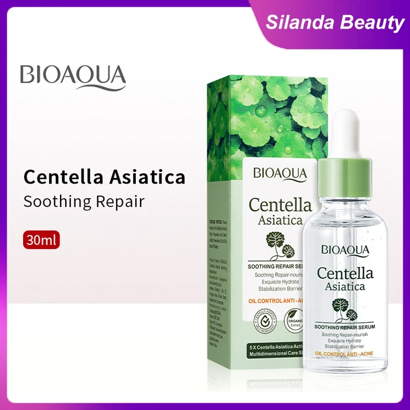 

Silanda Beauty Centella Asiatica Face Serum Soothing Repair 30ml Facial Essence Anti Acne Oil Control Korean Skincare Serum