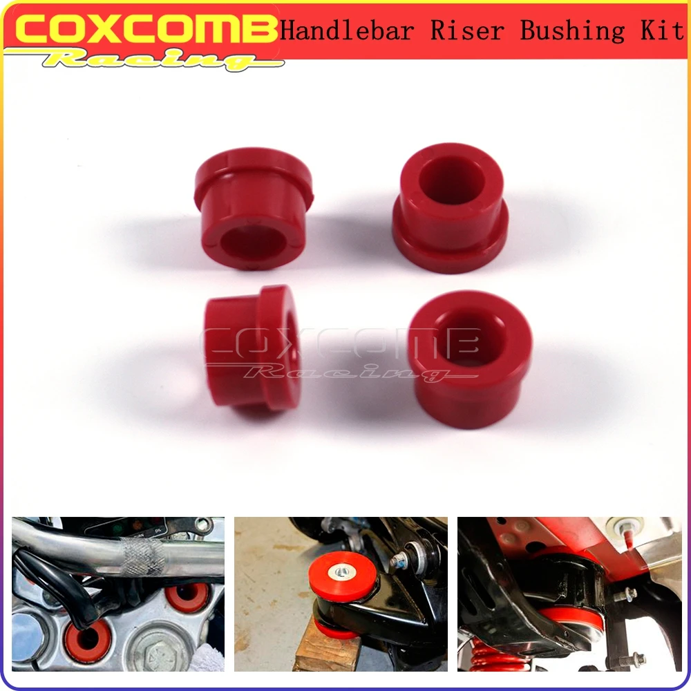 Motorcycle Handlebar Riser Polyurethane Bushing Kit Handle Bar Risers Bushings Replacement For Harley FLH/Touring Softail Trike