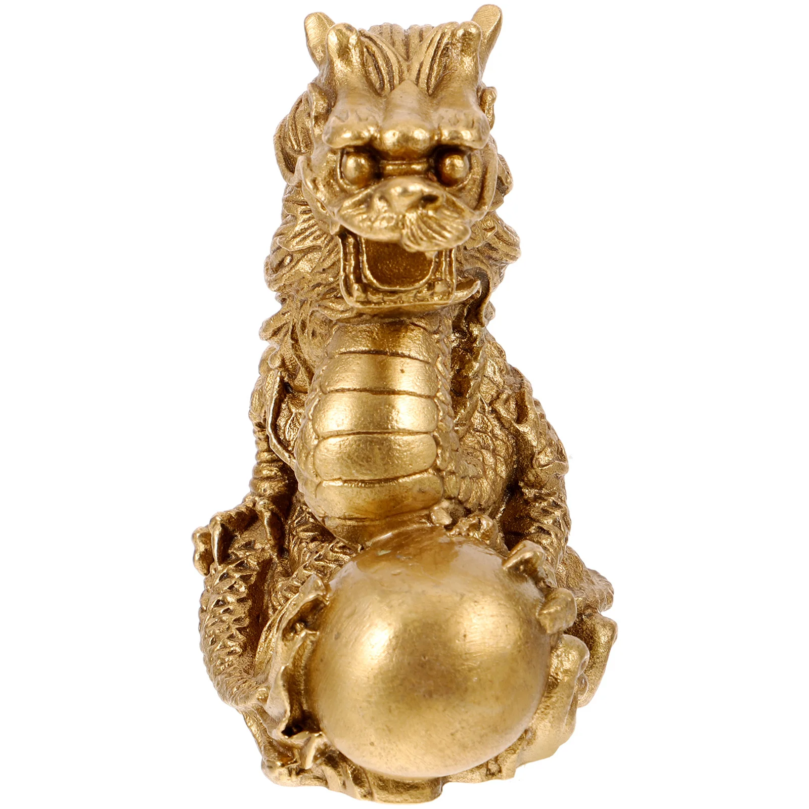 

Mini Copper Dragon Craft Chinese Style Small Dragon Statue Cartoon Ornament for Desktop Garden Office Decoration New Year Gift