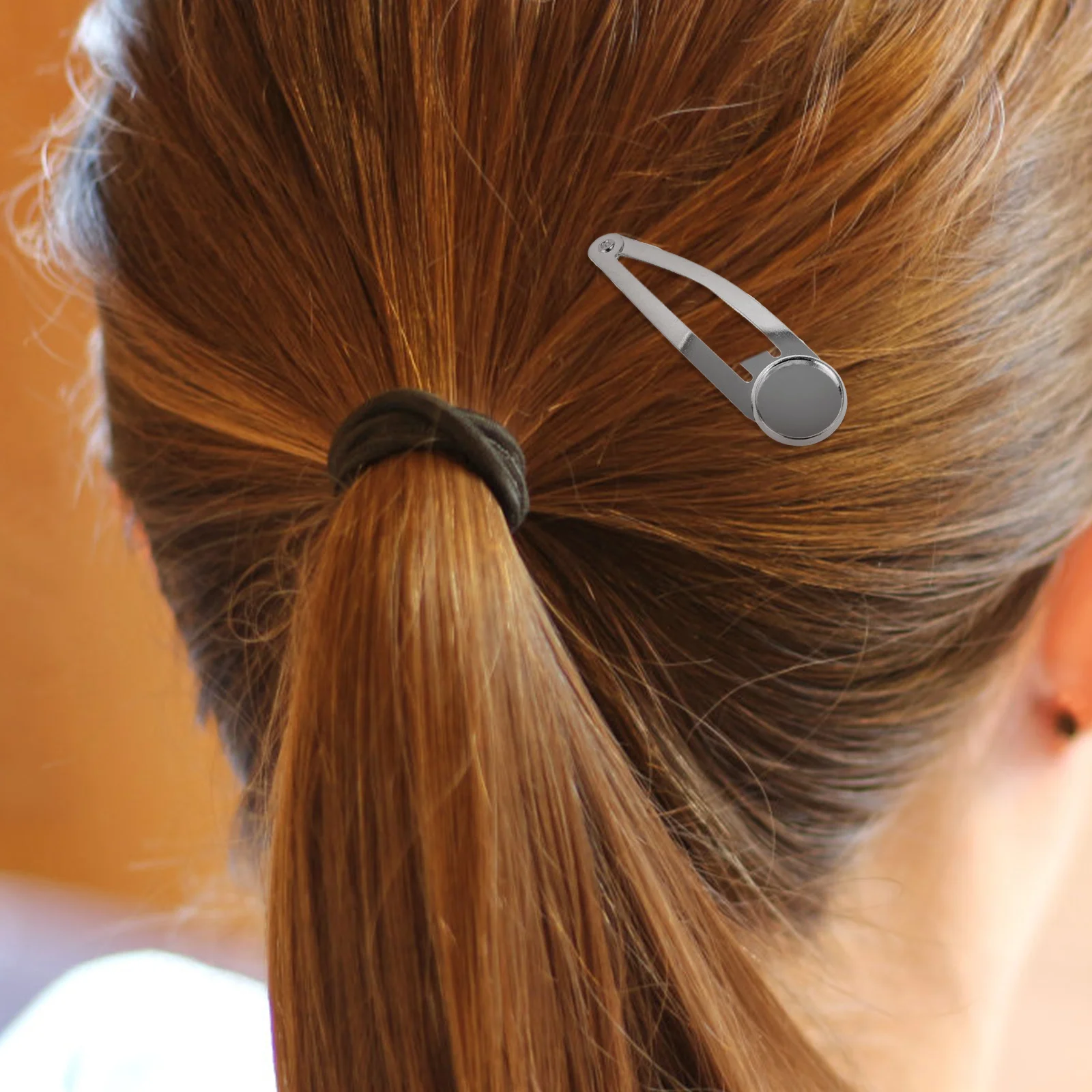 

10Pcs Hair Clip Barrette Clip Small Round Tray DIY Durable Iron Chic Hair Accessories for Wedding Party Daily Use