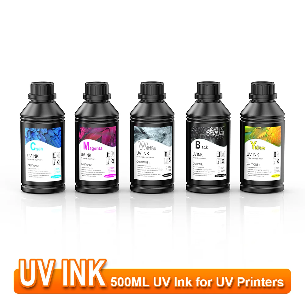 

500ML*6 UV Ink For Epson R1390 L1800 L805 UV Printer UV DTF Printer LED UV Curing Ink For All UV Printer UV Ink for Wood Metal