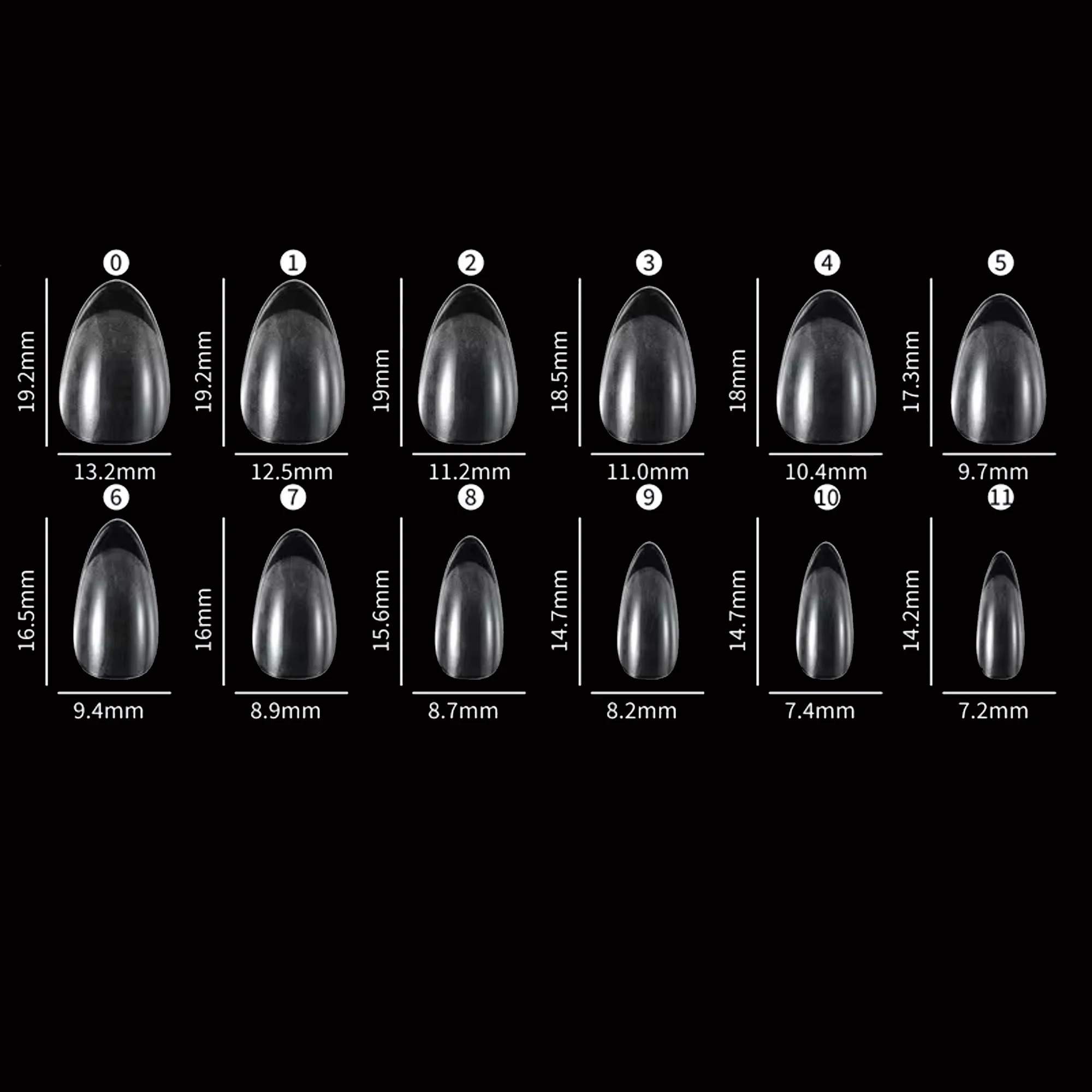 240Pcs/Box Half Matte XXS Almond Nail Tips Full Cover Soft Gel False Artificial Nails Extension Perfect for Extra Short Nail Bed image 4