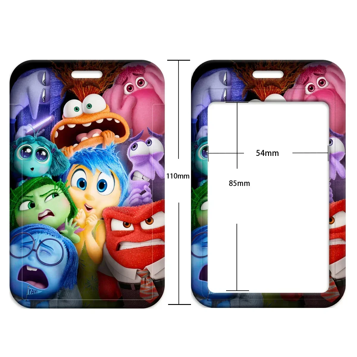 Disney Inside Out 2 Card Protective Case with Lanyards Credential Holder Key Neck Strap Badge Gym Keychain Pendant Kids Gifts