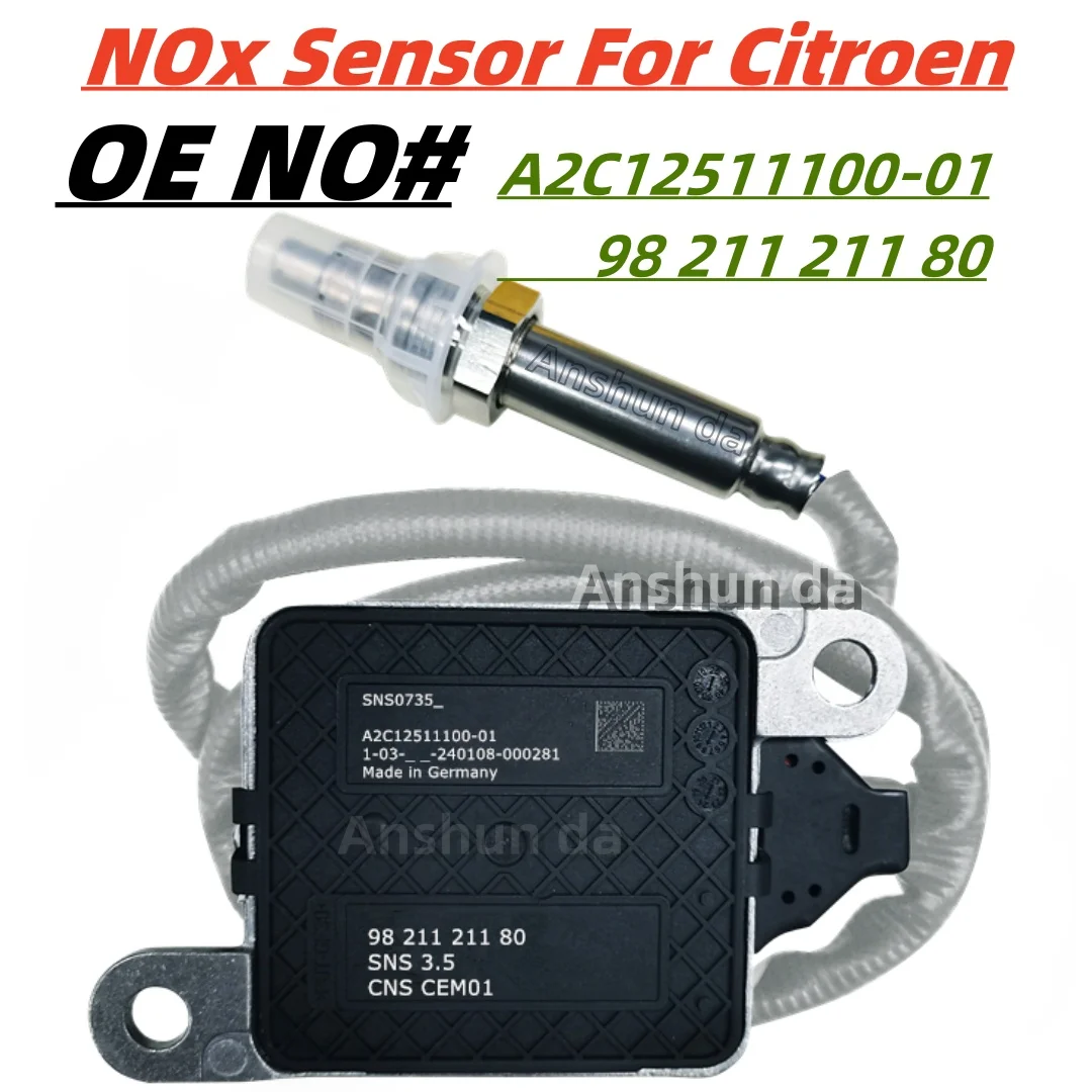 9821121180 азотный кислородный датчик, новый Датчик NOX для Citroen C3 C4 C5 DS3 DS4 DS5 Berlingo Peugeot Expert HDI A2C12511100 SNS073