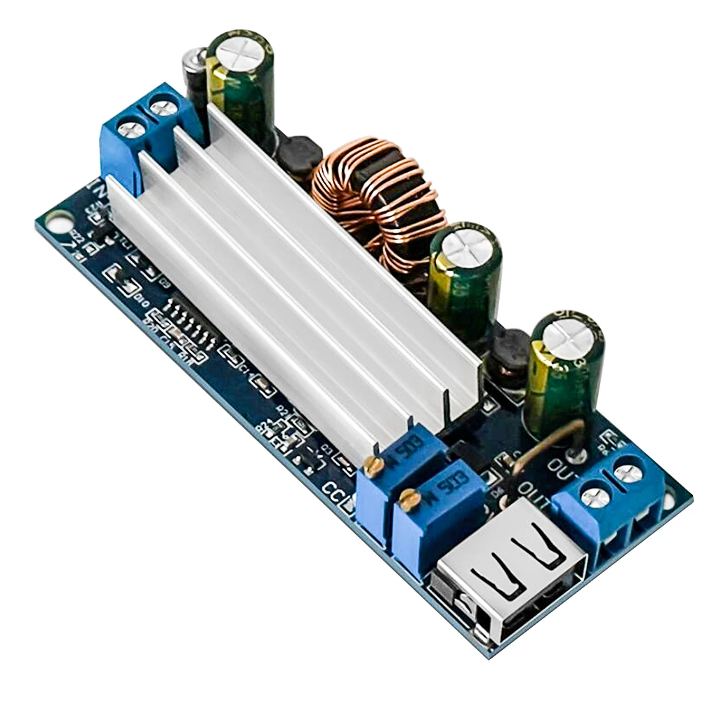 

80W 15A DC-DC Step Up Boost Module Regulated Power Supply 2-24V to 3-30V Adjustable Output Power Converter Supply with Micro-USB