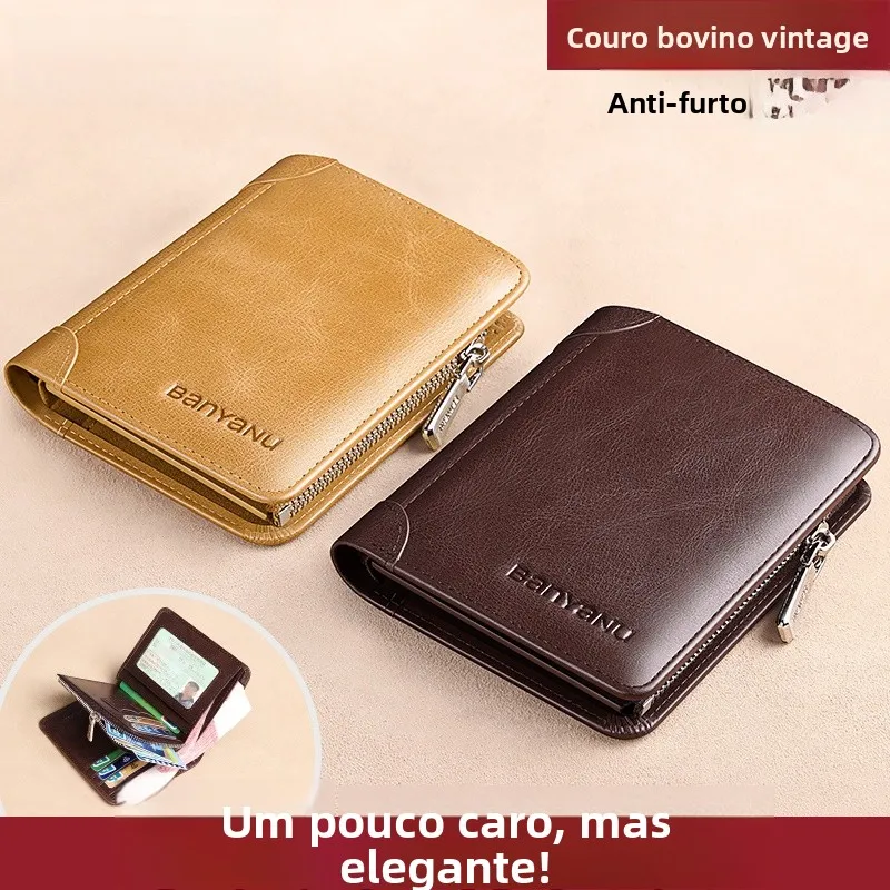vintage-top-layer-cowhide-leather-wallet-men's-large-capacity-multi-function-driver's-license-card-holder-female