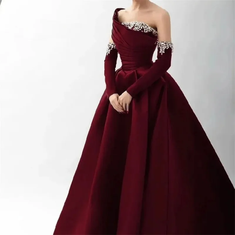 

Роскошные вечерние платья Stone Gala Dress Women Elegant Party Dr\]]]esses Бальные платья Robe De Soiree Femmes Eve ing Woman Prom Long