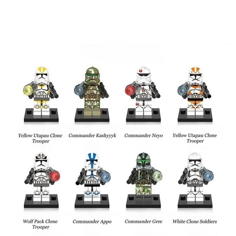 

Star Wars Clone Soldier Commander Series Minifigures 8pcs Set Compatible with Lego DIY Building Blocks Collectors Kids Toys Gift