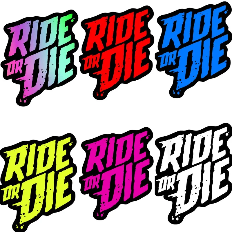 1PC Ride or Die Bicycle Frame Stickers DIY Mountain Bike Mtb Stickers Top Tube Waterproof Vinyl Decals Motorcycle Accessories