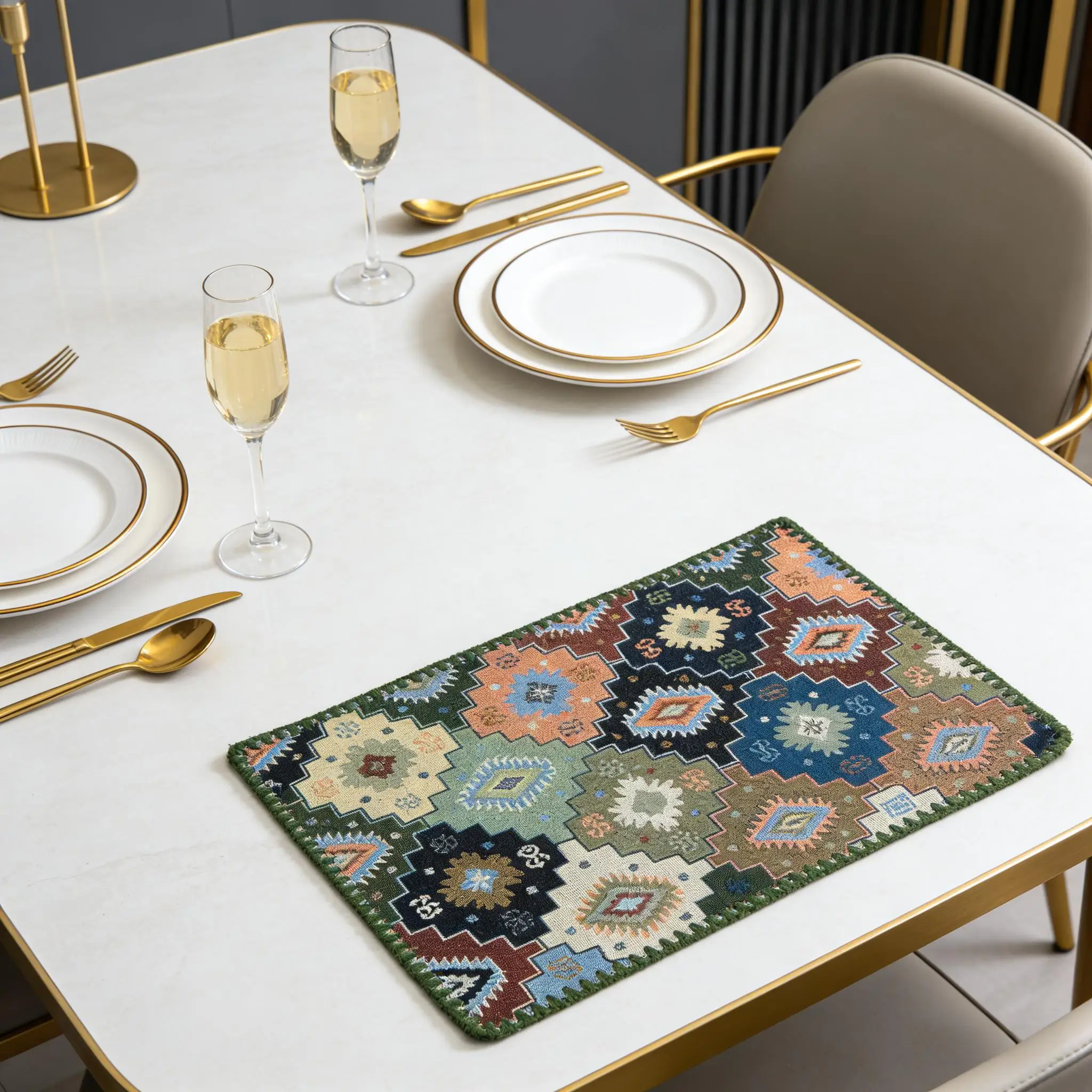 12 x 18 Inch Placemats for Dining Table Cotton Linen Placemats Cloth Place Mats for Farmhouse Kitchen Tabletop Cotton Table mats