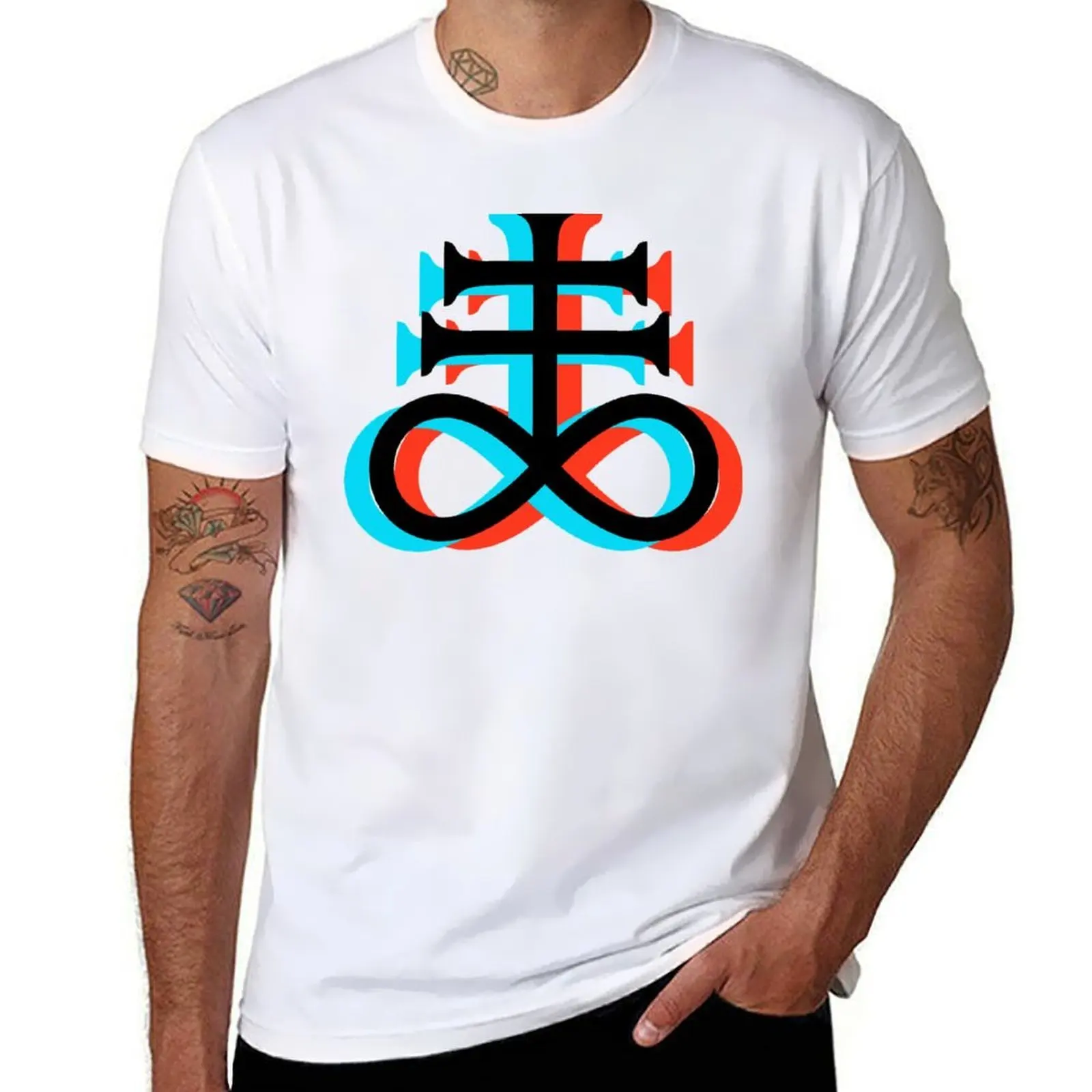 

LEVIATHAN CROSS - SATANISM AND THE OCCULT T-Shirt cotton t shirt pack graphic t shirts for man T-Shirt