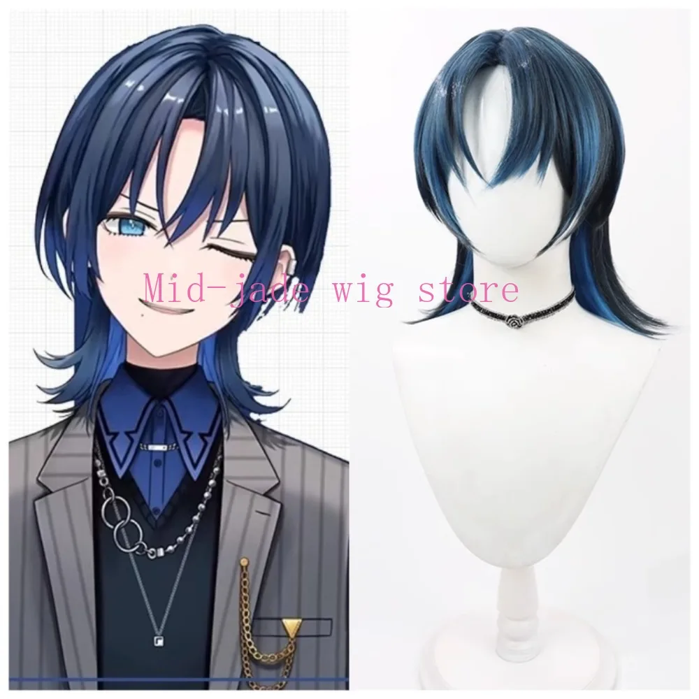 Hiodoshi Ao Cosplay Wig Multicolor Gradient Long Hair Realistic Scalp Top Heat Resistant for Convention Halloween Party