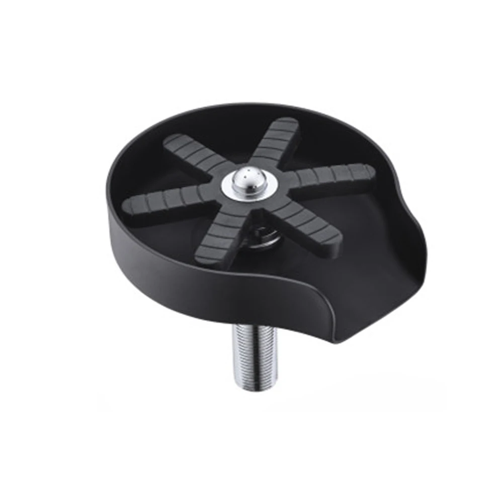 Hand-free rotating stainless steel cup washer and glass kettle cleaner