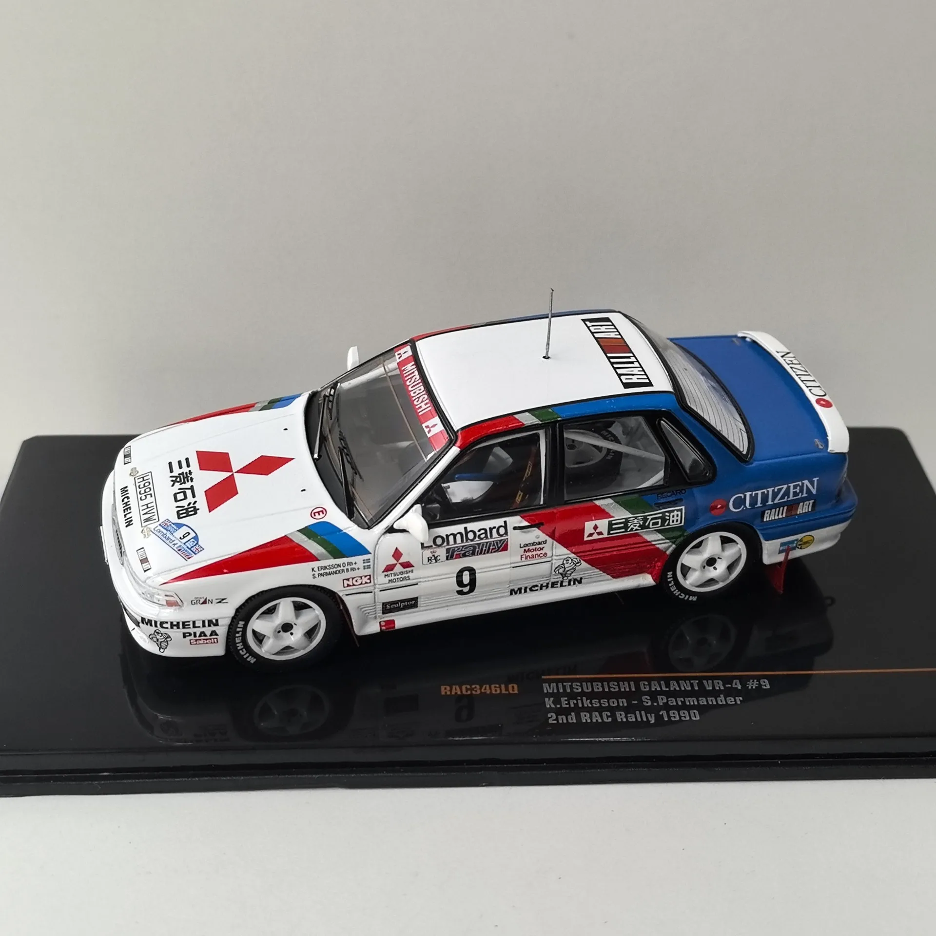 

Diecast IXO 1:43 Scale Mitsubishi Galant VR-4 #9 RAC Rally 1990 Mitsubishi Racing Alloy Car Model Collectible Toy Gift