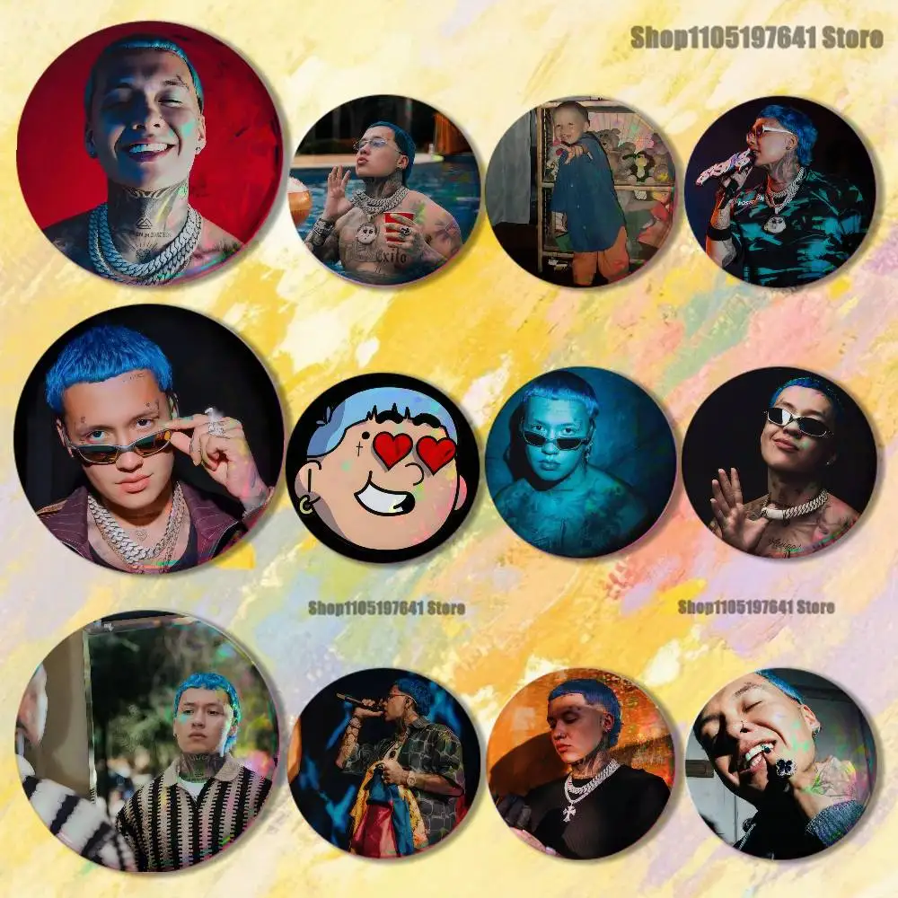 

B-Blessd CantanteS Rapper Badges Button Round Creative Pin Brooch Badge Bag Decor Accessories Fans Collect Friends Gifts