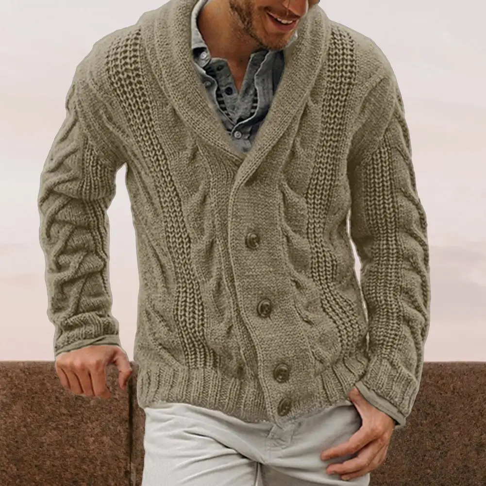 Men Sweater Jacket Versatile Men Cardigan Stylish Men's Cotton Blend Sweater Jacket for Autumn Winter Fashionable