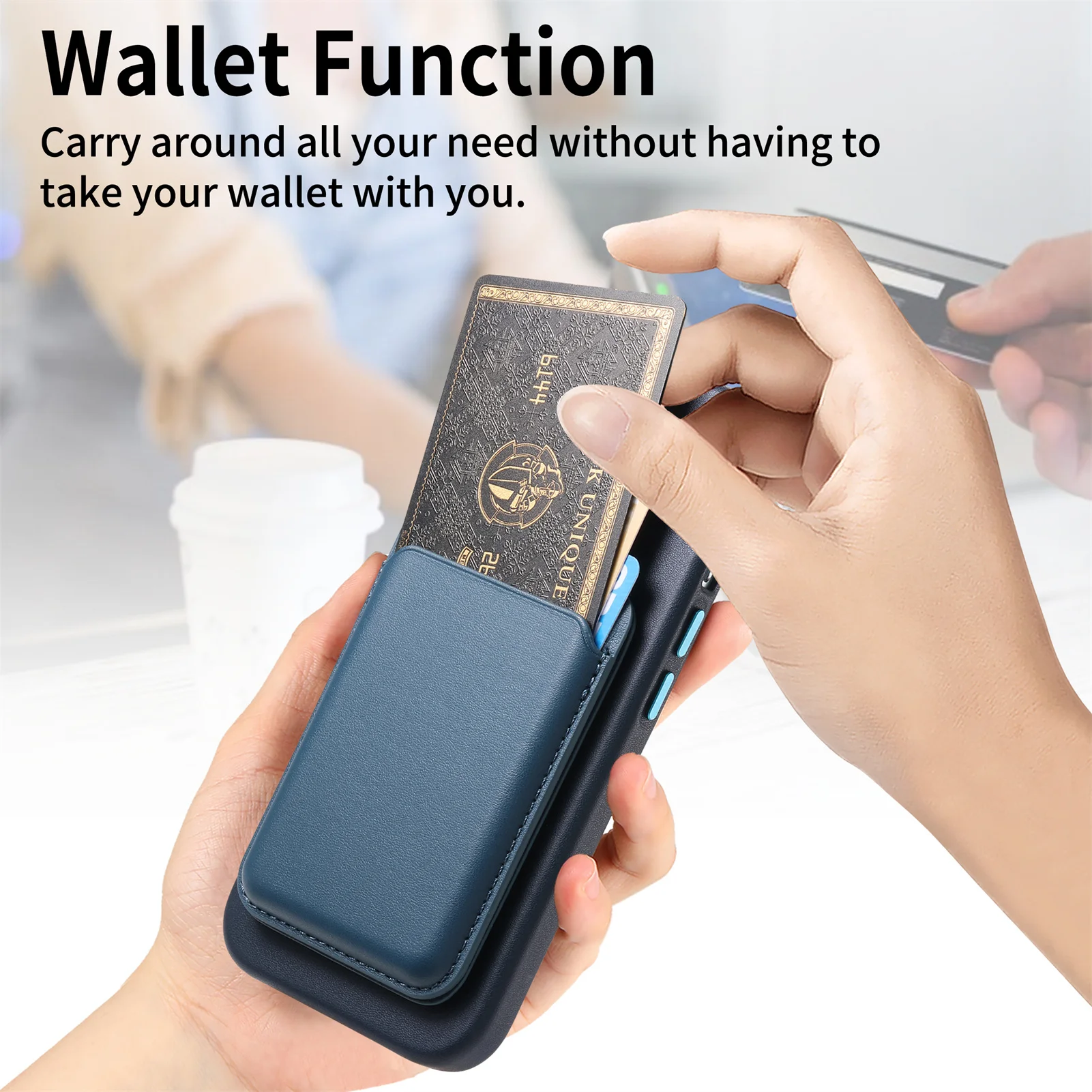 لابل المحفظة المغناطيسية آيفون 17 12 13 14 15 16 17 برو ماكس AIR 15 16 زائد حامل البطاقة المغناطيسية الصغيرة غطاء مع صندوق #5