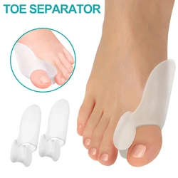 1Pair Silicone Gel Thumb Corrector Bunion Little Toe Protector Separator Hallux Valgus Finger Straightener Foot Care Relief Pads