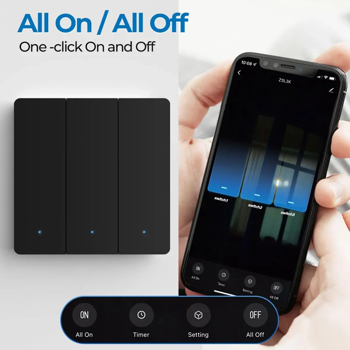 Tuya Smart Switch WiFi Push Button Wall Light Switches EU مع/بدون سلك محايد متوافق مع Alexa Google Home Alice Smart Home