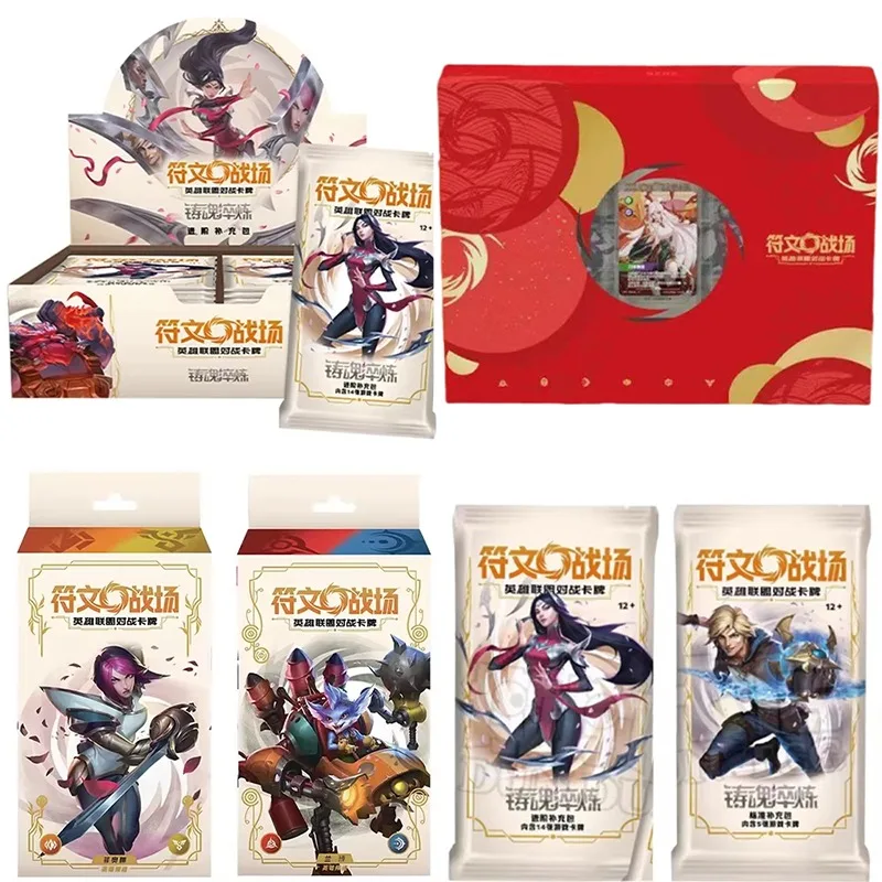 

Оригинальный набор карт для TCG League of Legends: Руническое поле битвы, серия «Ковка души», дополнительный набор, подарочная коробка к Новому году 2026, бустер-пак