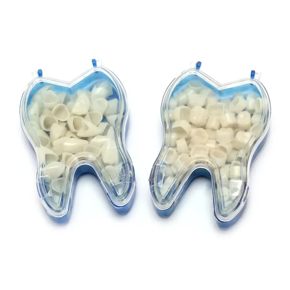 Стоматологические короны 50 шт./кор. Реалистичные стоматологические короны из смолы, фарфоровая временная корона для зубов, отбеливание зубов полости рта, передняя молярная корона