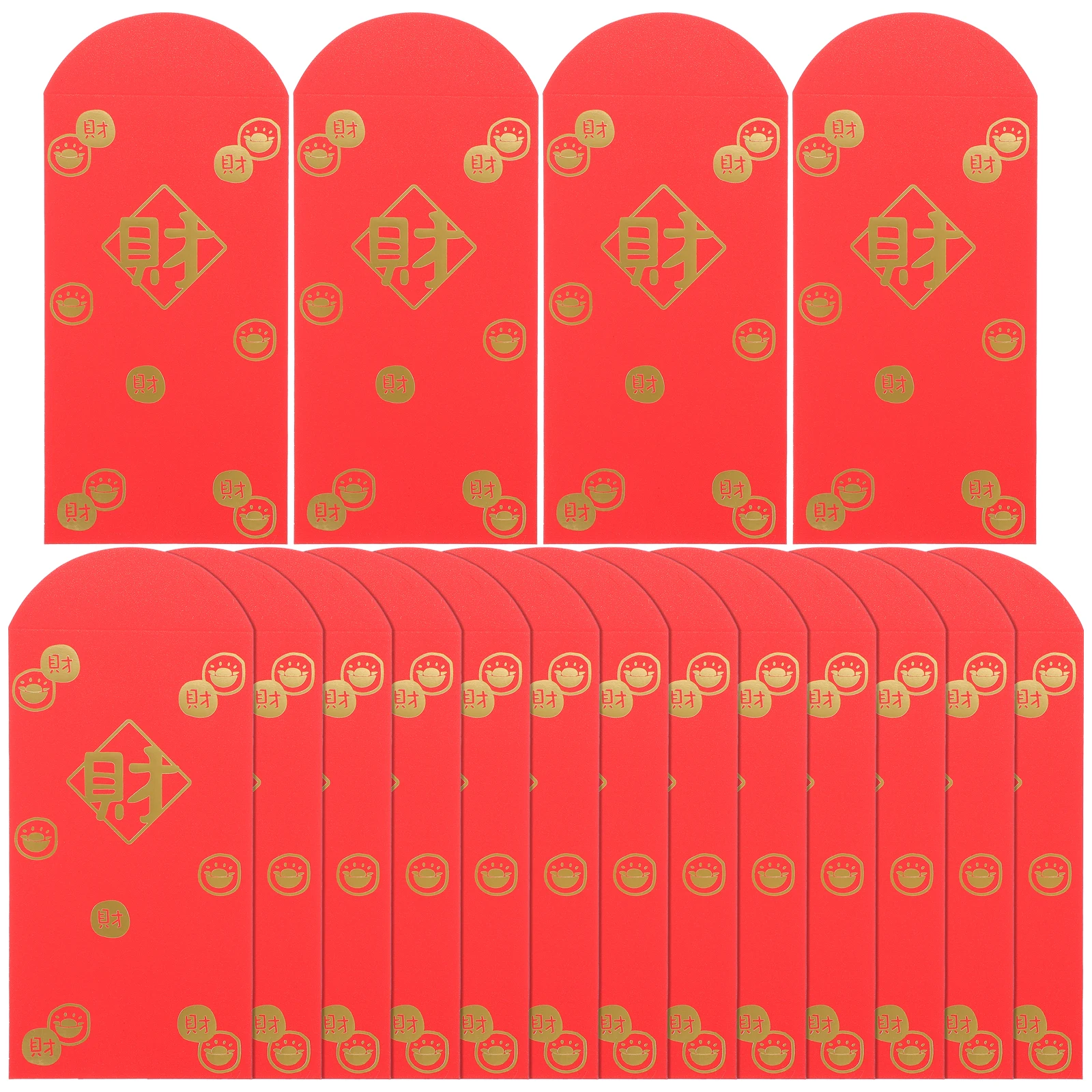 

10 Pcs Red Envelopes Chinese New Year Gifts Large Holiday Creative Paper Golden Foil Design Traditional Red Packets Money Bags