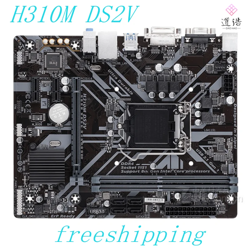 

For H310M DS2V Motherboard 32GB LGA 1151 DDR4 Micro ATX Mainboard 100% Tested Fully Work