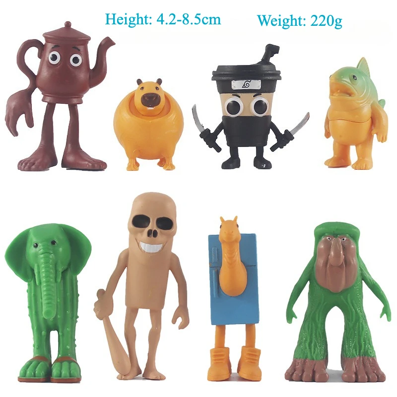 

5-18pcs TungTungTung Sahur Figures PVC tun tun tung sahur figuras Animal Bombardino Crocodilo Shimpanzini Bananini Model