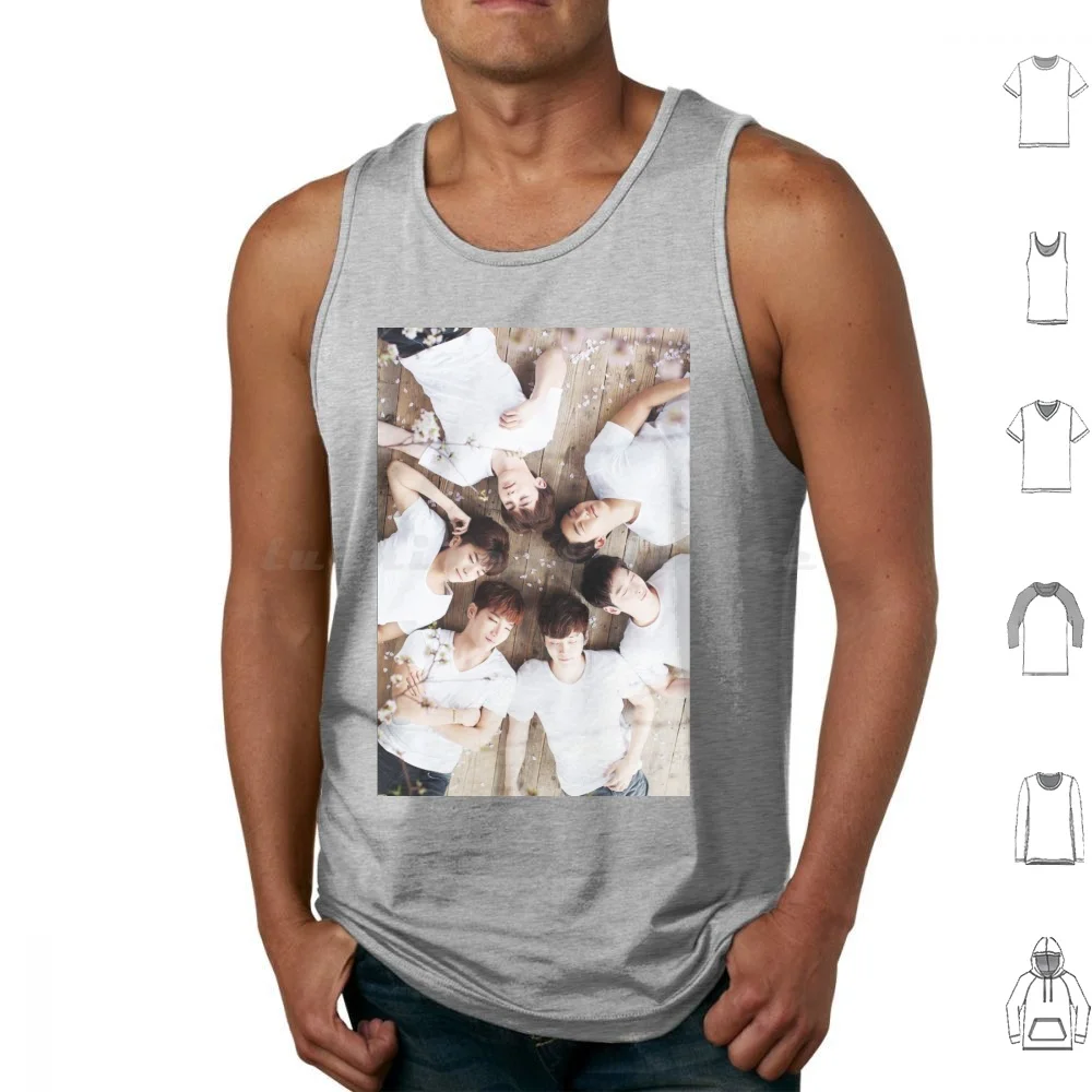2pm Group Photo Tank Tops Print Cotton 2pm 2pm Member 2pm Group 2pm Boy Band 2pm Korean 2pm Kpop 2pm Korean Band 2pm Jyp