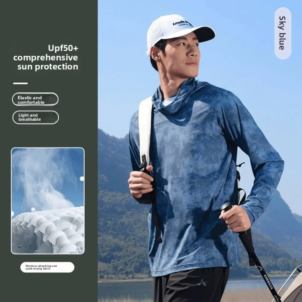رقيقة جدا قمصان الصيد الحرير الجليد تنفس النسيج الأشعة فوق البنفسجية حماية قميص نمط الأشعة فوق البنفسجية حماية في الهواء الطلق إغراء قميص ملابس رجالية