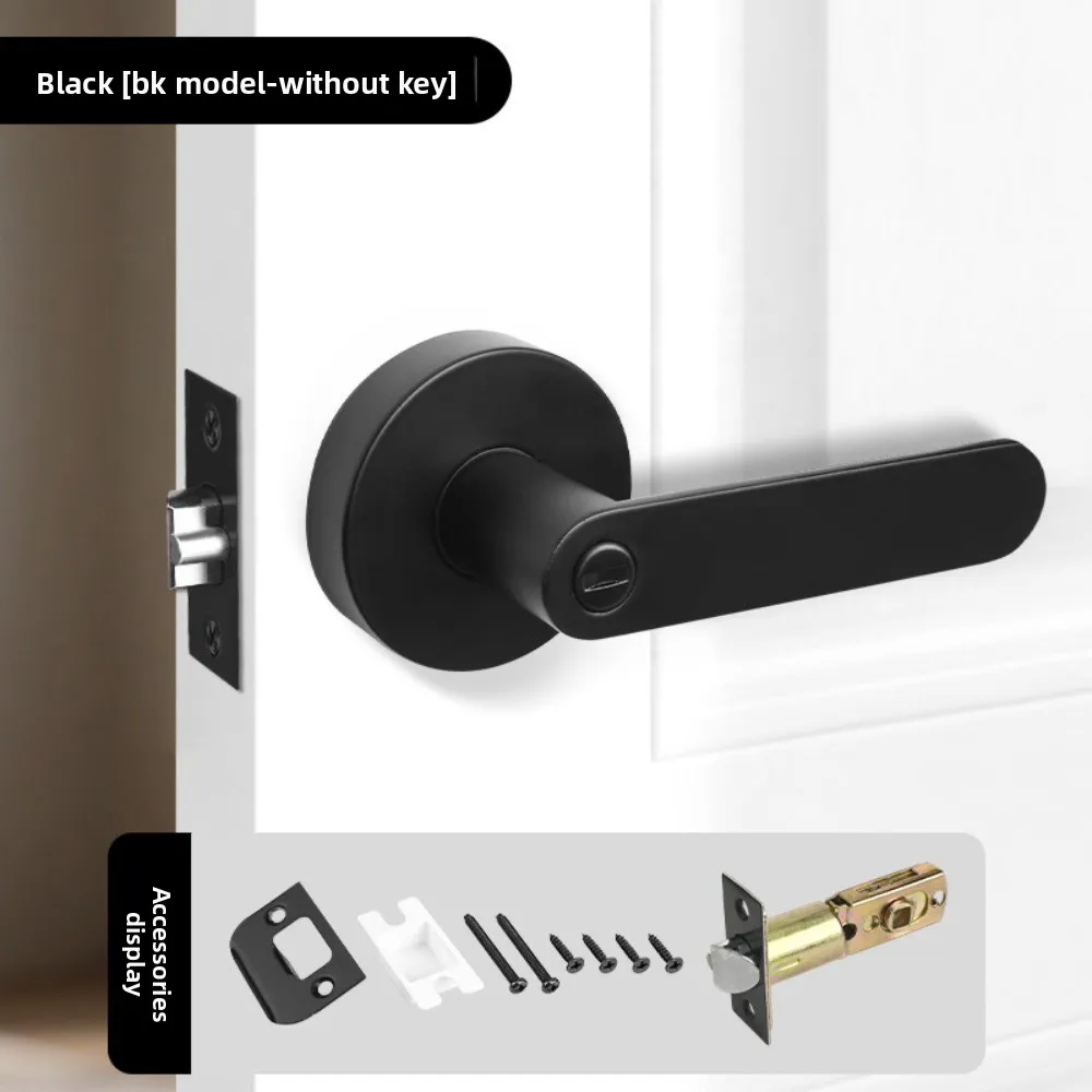 حمام من الفولاذ المقاوم للصدأ قفل باب بدون مفتاح قفل باب خشبي منزلي قفل داخلي مقبض باب مؤشر أسود وأحمر وأخضر #1