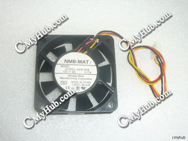 Для NMB 2406KL-04W-B49 TBC DC12V 0,17A 6015 6 см 60 мм 60x60x15 мм 3-контактный 3-проводной охлаждающий вентилятор 2406KL-04W-B49 TBC