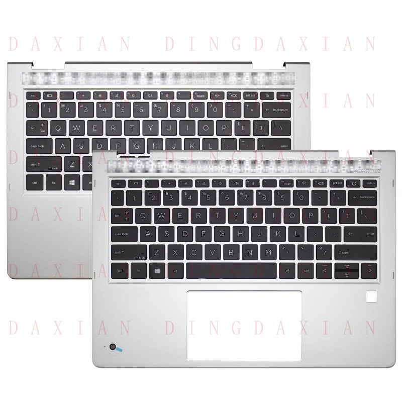 

AA New For HP Probook X360 430 435 G7 G8 Upper Palmrest W/Backlit Keyboard Silver
