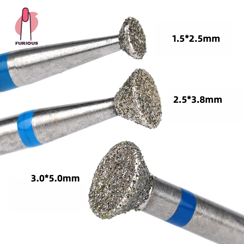 

2.5mm 3mm Inverted Cone Cuticle Clean Nail Drill Bit Professional Safety Under Nail Cleaner Burr for Cuticle Dead Skin M Girt