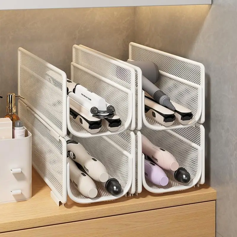 U Shaped Storage Organizer Stackable Hair Tool Rack for Curling Iron Straightener Bathroom Vanity Countertop Use