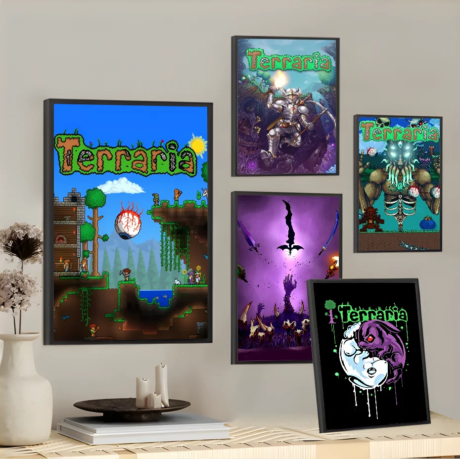 1PC เกม T-Terraria Cool โปสเตอ - Retro Gaming Gif บทวิจารณ์และราคา