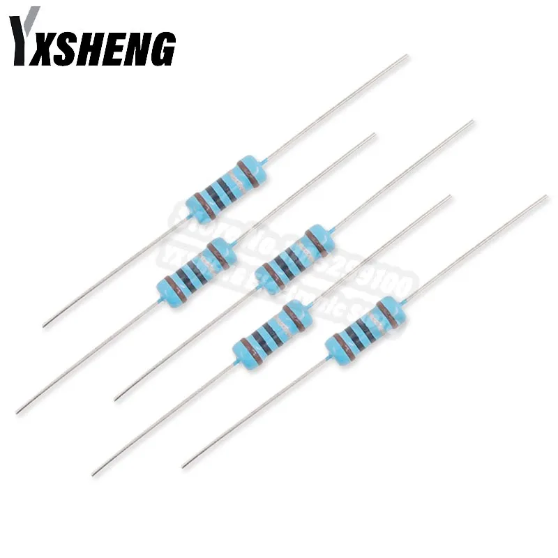 20PCS 1W Metal Film Resistor 1% 1R~1M 15 100 220 470 ohm 15R 100R 220R 470R 1K 100K 510KΩ