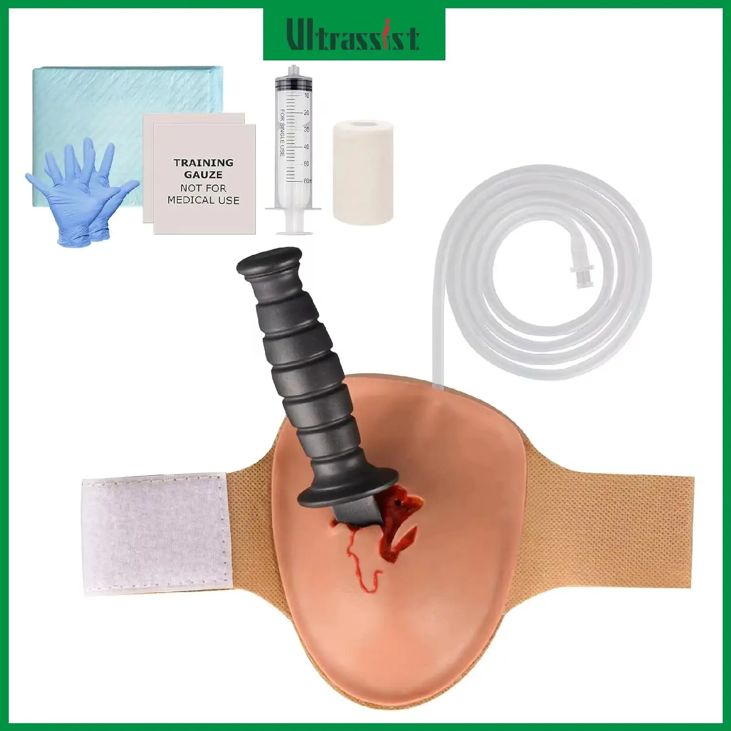 Ultrassist Knife Wound Bleeding Control Training Model Kit Wearable Wound Packing Arm Sleeve for First Aid Medical Education