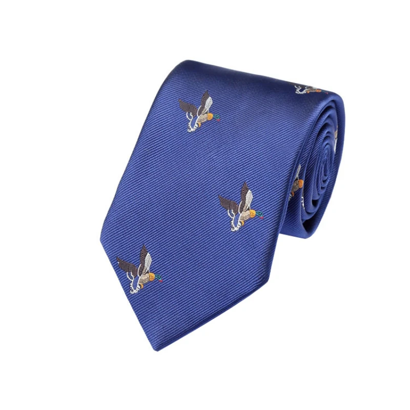 Klassiekers Heren Stropdas Vogel Dot Retro 8 cm Blauwe Mode Streep Stropdas voor mannen Formele Bruiloft relatiegeschenk Stropdas Accessorrie