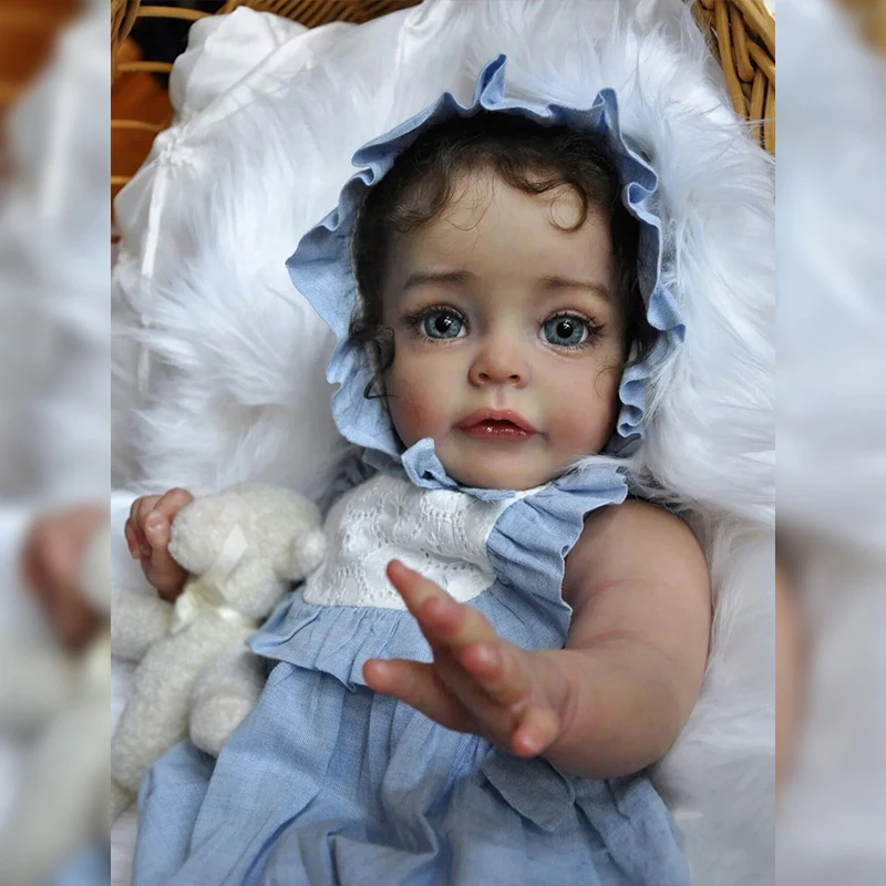 

NPK 24inch Finished Reborn Doll Sue-sue Already Painted Kits Very Lifelike Baby with Cloth body and Hand Root Hair