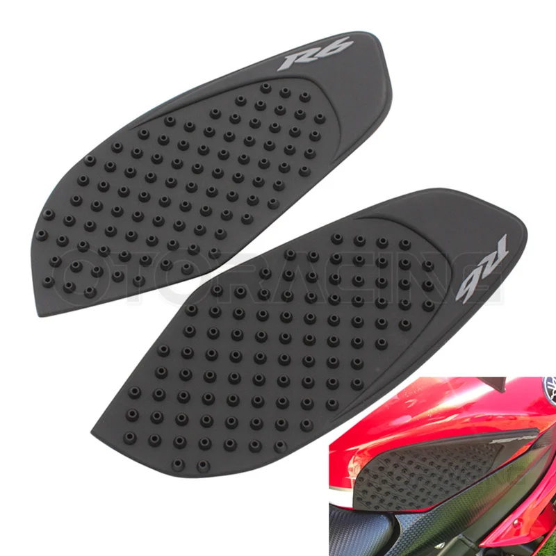 Motorcycle Anti slip Tank Pads Sticker Side Gas Knee Grip Traction Pads For Yamaha  YZF-R6 2006-2016