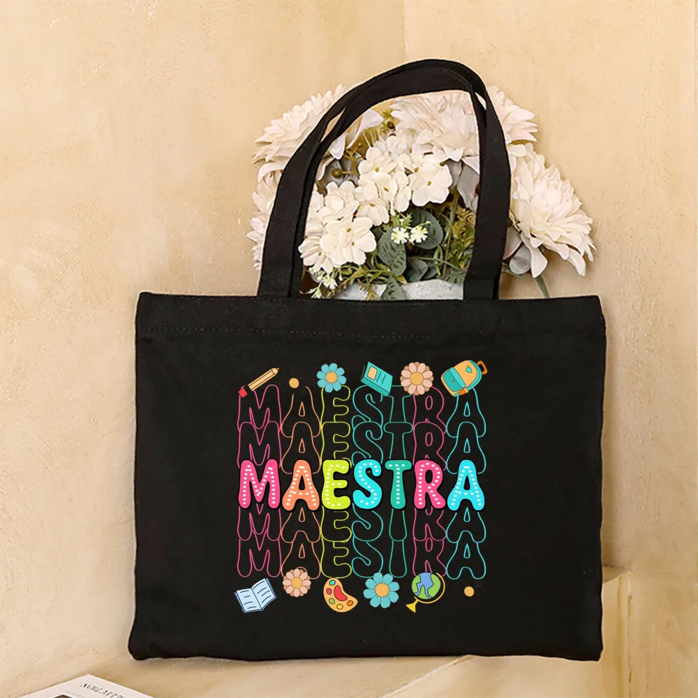 Bolsa de mano con estampado de profesores de español, bolso de viaje y ducha de gran capacidad, portátil, con cremallera, para trabajo de profesores