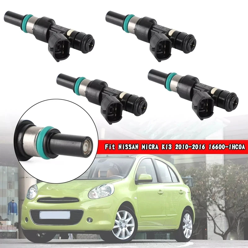 4PCS Fuel Injectors FBY11H0 FBY1010 Fit For NISSAN MICRA K13 2010-2016 16600-1HC0A