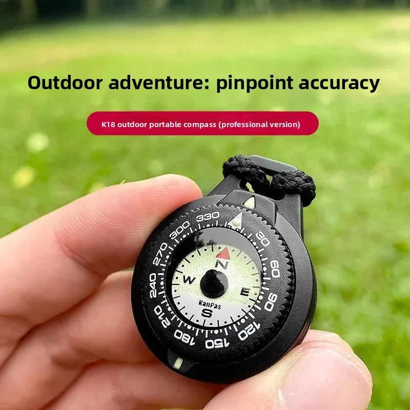 Compact Portable Night Light Compass High Precision Lightweight EDC Survival Tool Ideal for Camping Hiking Outdoor Enthusiasts