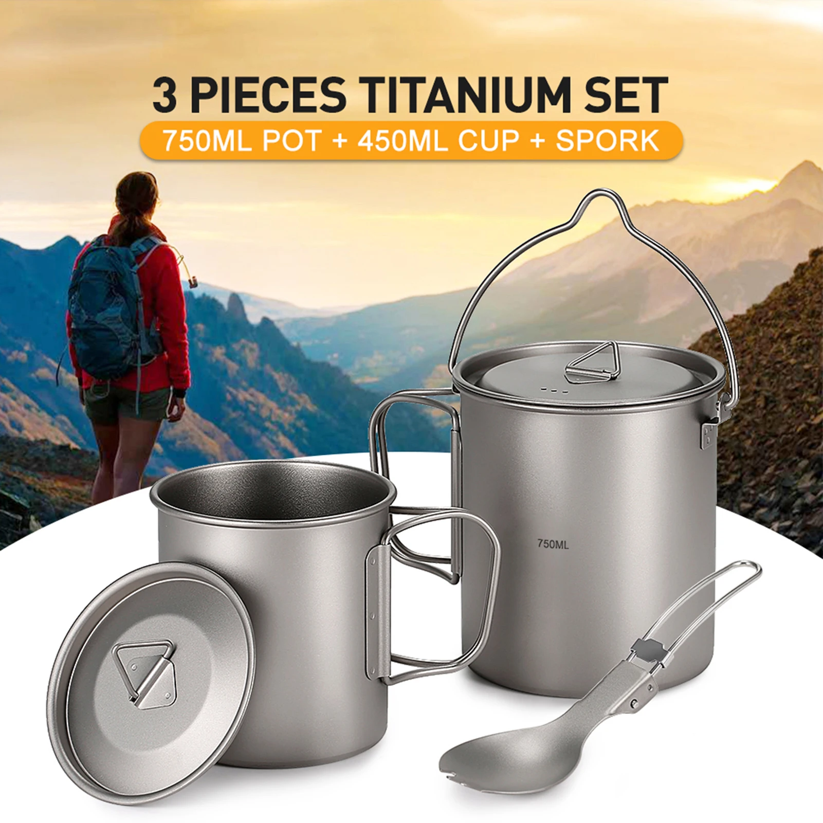 Ultralichte 750ml titanium pot - Camping Cooking Cup recensie en prijs