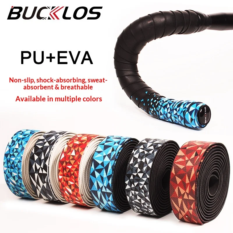 

Лента для обмотки руля велосипеда Bucklos Pu Eva, двухцветная, градиентная, высокоэластичная, противоскользящая, амортизирующая, влагоотводящая, для шоссейных велосипедов.